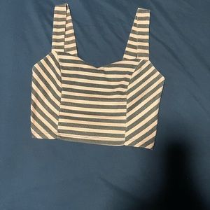 Grey & pink crop top